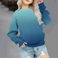 thumbnail image 2 of CFLVAEK Oversized Sweatshirts for Girls Fashion Gradient Print Sweatshirt Fall Long Sleeve Pullover Tops for Preppy Teen Girls Blue Size 11 Years, 2 of 9