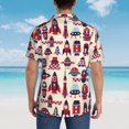 thumbnail image 6 of Bixox Men's Hawaiian Shirts Men's Rocket Pattern Print Short-Sleeve Shirt-XX-Large, 6 of 8