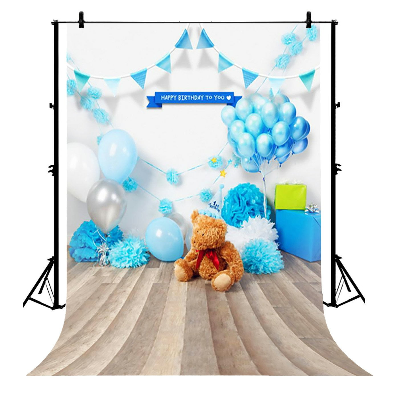 Gckg 7x5ft Cake Smash 1st Birthday Bear Boy Baby Polyester