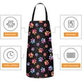 thumbnail image 3 of Apron Home Kitchen Cooking Baking Gardening for Women Men with Pockets Paw Animal Dog Colorful 32x28 inch, 3 of 6