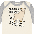 thumbnail image 4 of Inktastic Auntie's You Say Alpaca My Bags Boys or Girls Long Sleeve Baby Bodysuit, 4 of 5