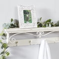 thumbnail image 4 of DecMode 5" x 7" Handmade Intricate Carved White Floral Photo Frame, 4 of 11