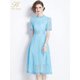 thumbnail image 1 of H Han Queen-Vestidos Elegantes de manga corta para mujer, Vestido Vintage de gasa Simple, ropa de fiesta informal, verano 2024, 1 of 5