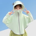 thumbnail image 2 of Bovxnpu Boys Girls Tops Lightweight Long Sleeve Zip Up Hoodie Jacket, Girls Thin Zip-Up Hoodie Sun Protection Jacket Hooded Shirt Pockets Running Outdoor Free Size, 2 of 6