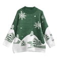 thumbnail image 4 of Fankiway Chandails Grande Taille Liquidation Mode Femmes Noël Manches Longues Chandail Col Rond Décontracté Chandails et Cardigans pour Femmes, 4 of 4