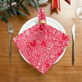 thumbnail image 3 of Coolnut Hearts and Flowers Cloth Napkins Set of 6 Pack, Washable Soft Table Dinner Napkins 20 inch for Kitchen, Hotel, Party, Wedding Washcloth Gift, 3 of 7
