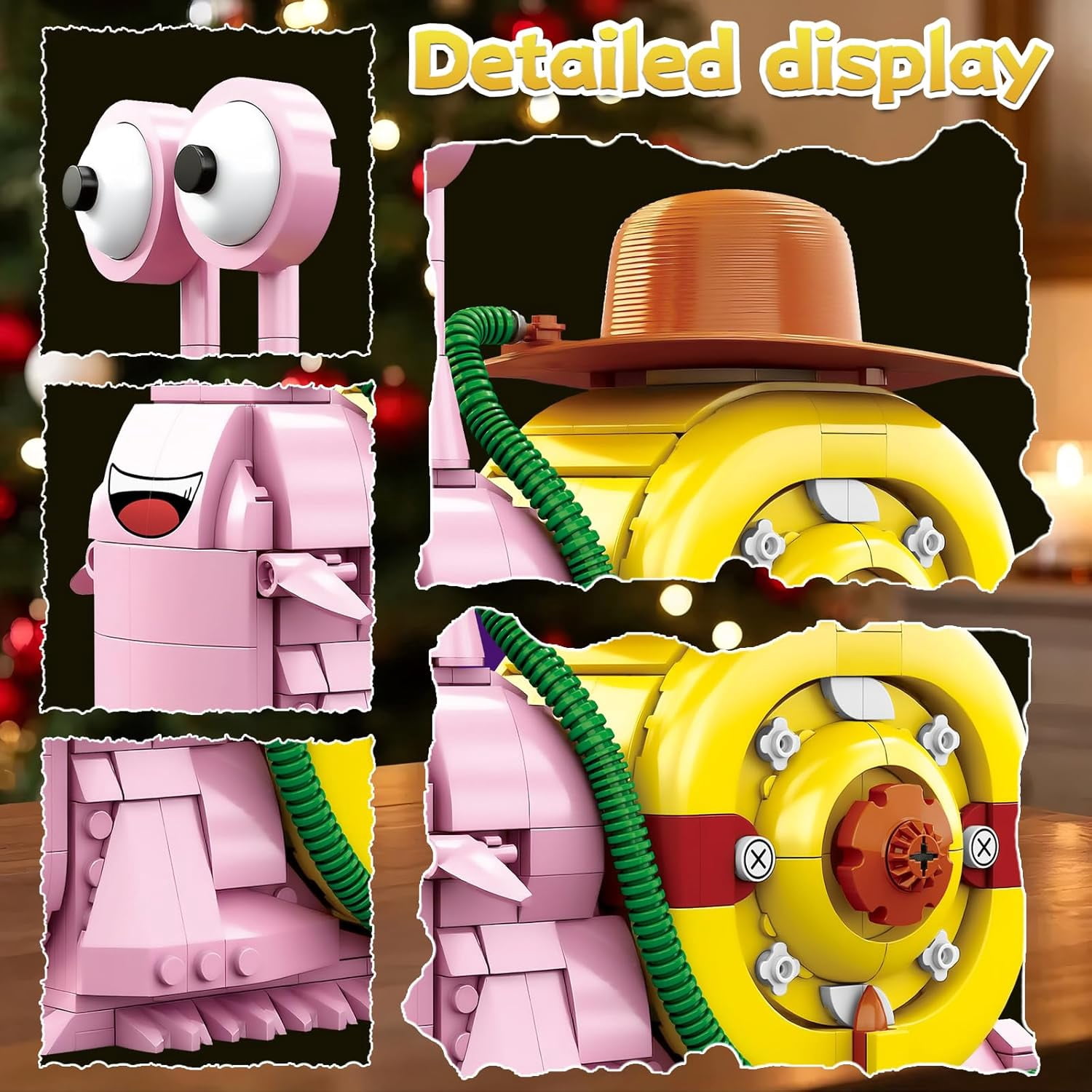 Transponder Snail Building Block Set 573 Pcs Anime Pirate Phone Bug Model Kit ,Straw Hat Hero Communicator Building Set Home Office Desk Aesthetic Decor Display
