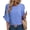 Blue, variant on Blouses for Women 3/4 Ruffle Sleeve Crewneck Tops Business Work Blouse Casual Dressy Loose Shirts