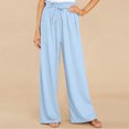 thumbnail image 2 of Pantalones largos de mujer Pantalones largos sueltos de talla grande de color sólido casual de moda Odeerbi ODB-2, 2 of 8
