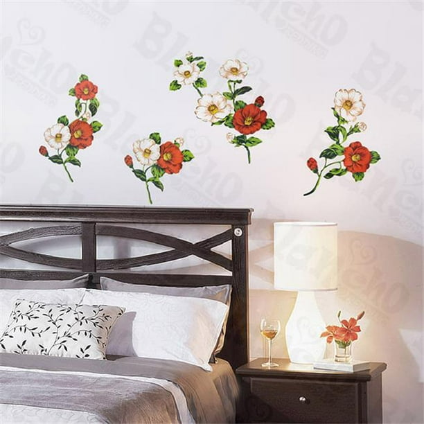 LD8024 Garish Red Wall Decals Stickers Appliques Home Decor