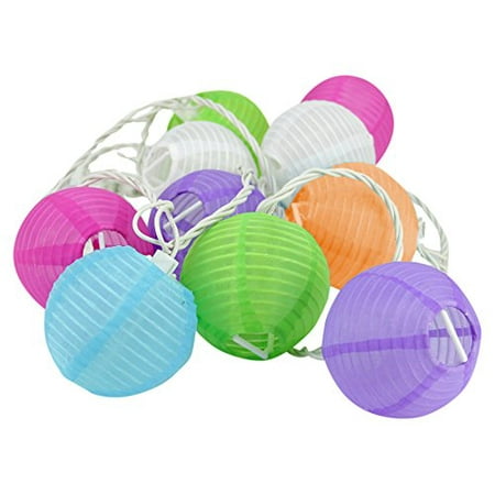 Bright And Colorful Round Chinese Lantern Patio Lights With White Wire Set Of 10 Item 30921343 By Sienna Ship From Us