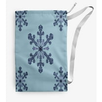 Simply Daisy Canvas Vail 28 x 36 in Blue Laundry Bag