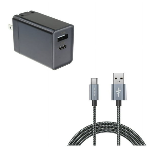 Power Cord Type-C 6ft USB Cable w 2-Port USB 30W Quick Home Charger L1G for Samsung Galaxy Tab S6 10.5 S5e 10.5 S4 10.5 Note 10 Plus A 10.1 (2019) Fold A20 A10e - Sony Xperia 5 10 Plus 1