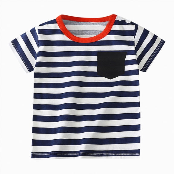 Splozh Toddler Tees Baby Toddler Boys Short Sleeve Tee Shirts Infant Cotton T-Shirt with Crew Neck for Toddlers,Black,12-18 Months