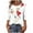 White, variant on Shirts for Women under $10 3/4 Sleeve Button Printed T-shirt Casual Loose Top White S