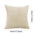 thumbnail image 2 of 18x18 Inch Corduroy Throw Pillow Covers Decorative Cushion Cases Soft Textured Farmhouse Boho Pillow Shams for Sofa Couch Living Room Bedroom Home Decor Modern Nordic Style, 2 of 4