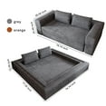 thumbnail image 6 of HOYOA 78.74" Sleeper Sofa Bed with Two Pillows, Comfy Modular Convertable Sofa Couch for Living Room, Small Spaces, Gray, 6 of 8