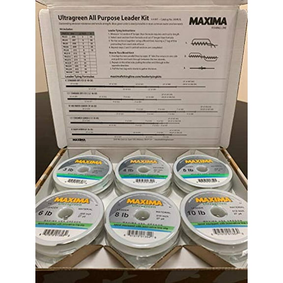 Maxima Fishing Line All Around Ultragreen Leader Tying Kit, Green, One Size (LKARUG)
