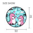 thumbnail image 4 of Cute Pink Dinosaur Memory Foam Bath Mat 36" Absorbent Rug with Non Slip Base and 4 Bonus Pads, 4 of 6