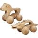 thumbnail image 1 of ¡La aventura te espera! Juego de juguetes de sonajero de animales de madera para niños pequeños y preescolares | Caballo y cocodrilo con ruedas para empujar y tirar del coche 2 unidades, 1 of 3