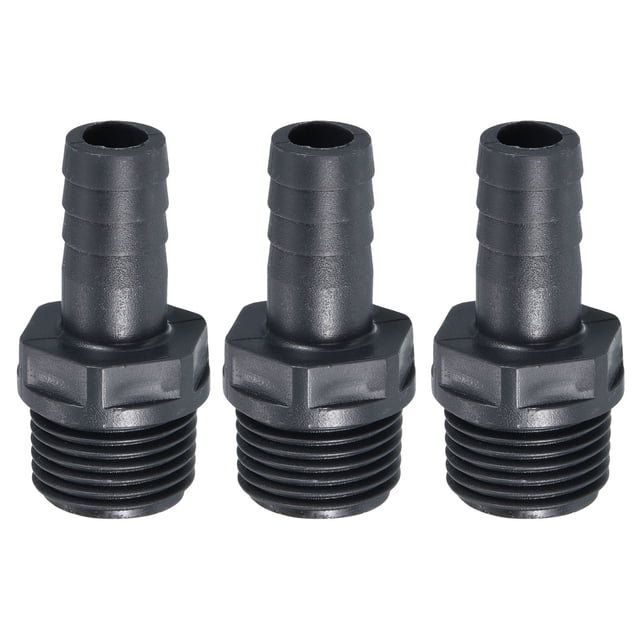 Adaptador de conector de tubo de rosca macho Uxcell UPVC de 12 mm 3