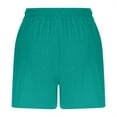 thumbnail image 6 of up to 60% off Gifts Usmixi Womens High Waist Drawstring Shorts Casual Solid Plus Size Ruffle Trim Wide Leg Short Pants Summer Breathable Cotton Linen Shorts with Pocket Green l, 6 of 6