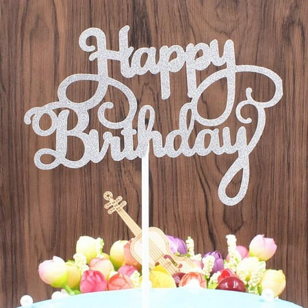 Happy Birthday Cake Decoration - KABOER 10 Pcs Happy Birthday Cake Topper Cupcake Topper Party Decorations Supplies