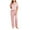 Pink, variant on 2 Piece Pajama Sets for Women Soft Silk Satin Short Sleeve V Neck Top & Wide Leg PJ Bottom Sleepwear Nightgown (XL, Pink)