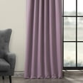 thumbnail image 4 of Exclusive Fabrics  Purple Rain Blackout Curtain Panel Pair, 4 of 6