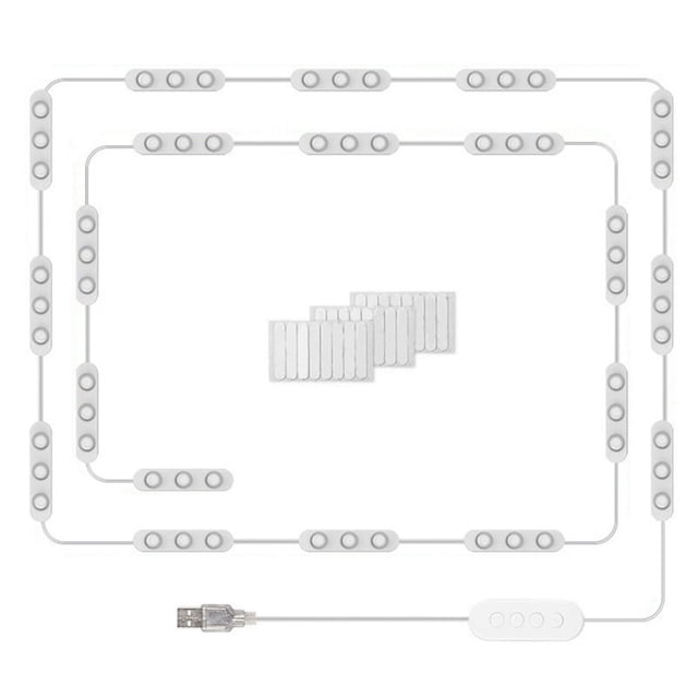 LED Vanity Lights for Mirror, Lights for Makeup Vanity, 20x3 LEDs USB 5V 3 Color Mirror Lights, Mirror Not Included