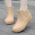 thumbnail image 5 of IUJSOY Womens Short Rain Boots Waterproof Garden Shoes Anti Slip Ankle Chelsea Booties Outdoor Work Booties, 5 of 6