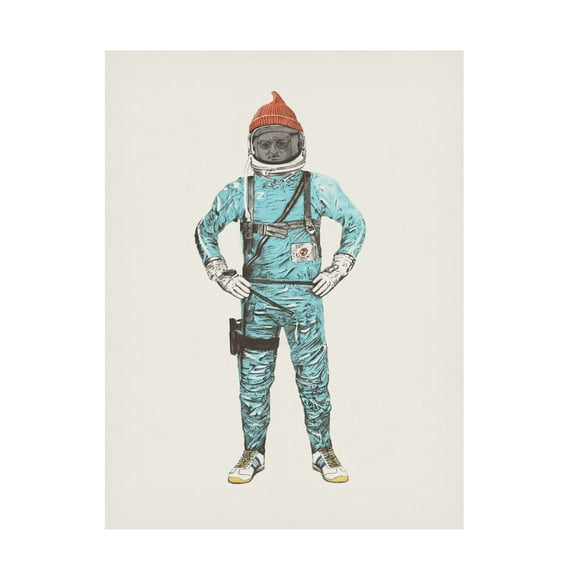 Trademark Fine Art Florent Bodart Zissou In Space Canvas Wall Art