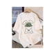 thumbnail image 1 of Women'S Y2K-Inspired Slim-Fit Cartoon Rabbit Print Short Sleeve T-Shirt - Soft Crew Neck Tee for Spring/Summer/Fall, Cute T Shirts, 1 of 6