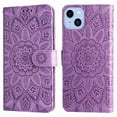 thumbnail image 1 of Funda tipo cartera GANGXUN para iPhone 14 Plus , diseño girasol, cuero PU, soporte, cierre magnético, tarjetero, 1 of 4
