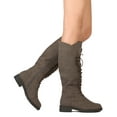 thumbnail image 2 of Mark Maddux FD58 Women Leatherette Knee High Lace Up Combat Boot, 2 of 3