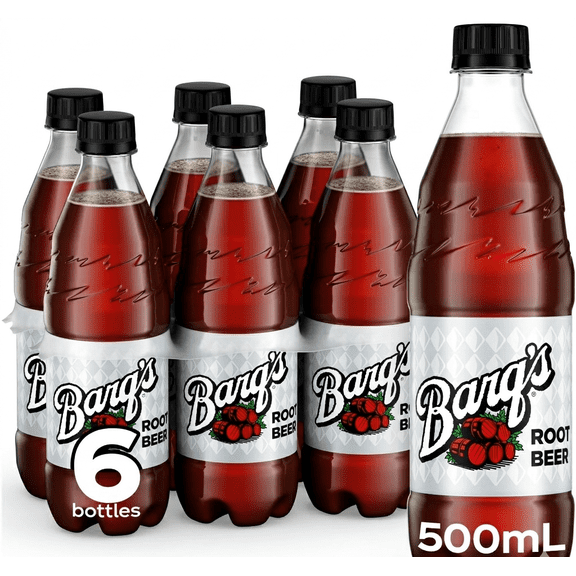 Barq's Root Beer Soda Pop Bottles, 16.9 fl oz, 6 Pack
