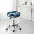 thumbnail image 7 of Round Bar Stool Seat Covers, Ice Blue Ocean Cute Dolphin A Elastic Round Chair Cover Stool Seat Slipcover Bar Stool Cushions Round Pad for 12-14 inch, 7 of 7