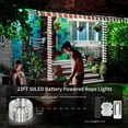 thumbnail image 3 of 2 Pack Total 144FT 400LED Outdoor LED Rope Lights Battery Operated,Dimmable Clear Tube Fairy Lights 8 Modes with Remote Timer Waterproof for Christmas Trees Garden Decoration Cool White, 3 of 7