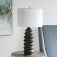 thumbnail image 5 of Uttermost Mendocino Modern Wood Steel and Fabric Table Lamp in Rustic Black, 5 of 5