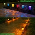 thumbnail image 4 of JSOT 6 Pack Solar Pathway Lights Outdoor, 2 Lighting Modes Solar Landscape Lights, Colored Changing Christmas LED Lights Yard Patio Walkway Lawn Garden, 4 of 6