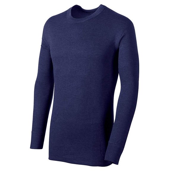 Duofold Men's Mid-Weight Wicking Crew Neck Top, Navy, Medium