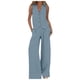 thumbnail image 1 of Conjunto de chaleco sin mangas con botones de algodón para mujer: pantalones anchos con bolsillos, mezcla de poliéster, atuendo informal de negocios, 1 of 5