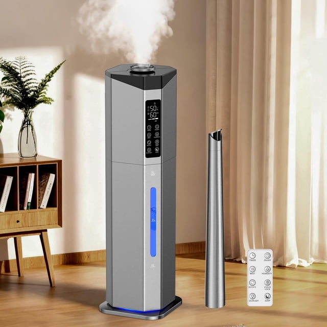 Humidificador GloryAir de 9 L con doble atomizador y cobertura de 186 m²