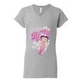 thumbnail image 2 of Wild Bobby Shore Surfer Betty Boop Betty Boop Women’s Standard V-Neck Tee, Heather Grey, Large, 2 of 5