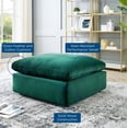 thumbnail image 3 of Accent Chair Ottoman, Velvet, Green, Modern Contemporary Urban Design, Living Lounge Room Hotel Lobby Hospitality, 3 of 7