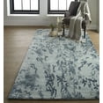 thumbnail image 2 of Feizy Dryden Transitional Abstract, Blue/Green/Silver, 2' x 3' Accent Rug Sheen Handmade Industrial Watercolor Design Carpet for Living Dining Bed Room, 2 of 7