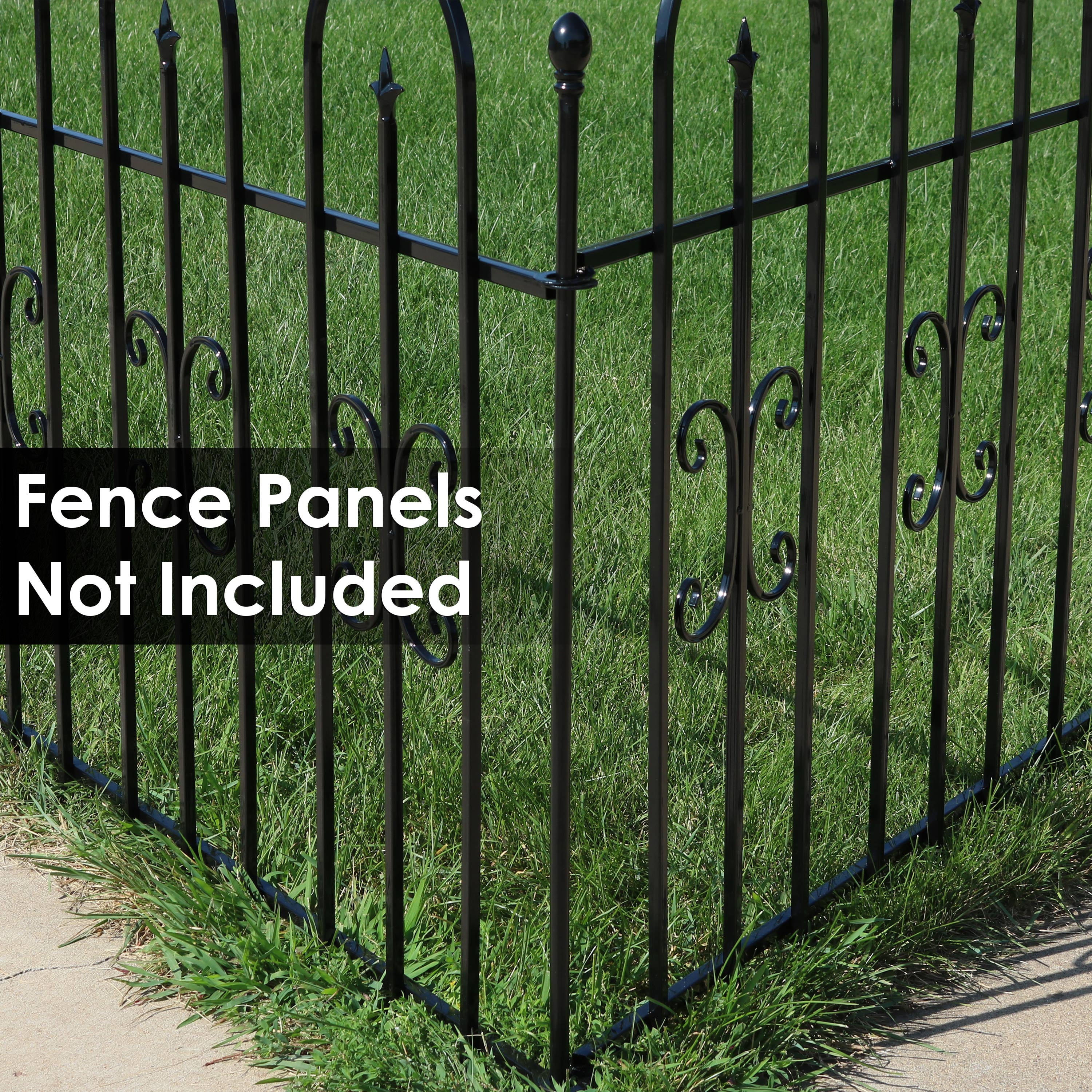 Sunnydaze 3Foot Iron Fence Post for Border Fence Panels