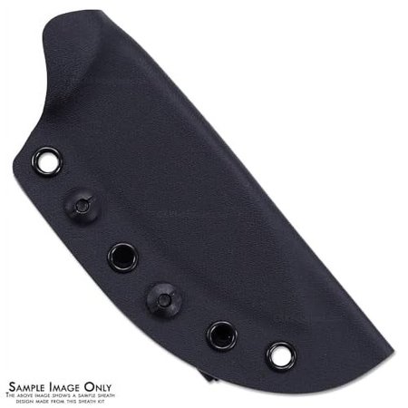 DIY Sheath Making Kits - 1-Piece and 2-Piece Designs - KYDEX-BOLTARON - P1 Texture - Black - (Select Attachment) - (w/Mounting Hardware)