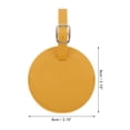 thumbnail image 2 of Unique Bargains 1 Pc Round Luggage Tag for Travelling Ginger Yellow Polyurethane, 2 of 5