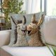 thumbnail image 4 of Short Lint Pillow Cover 18inch Cute Two Donkeys Embroidery Decorative Throw Pillowcase For Sofa Bedroom Living Room Home Decoration, 4 of 6